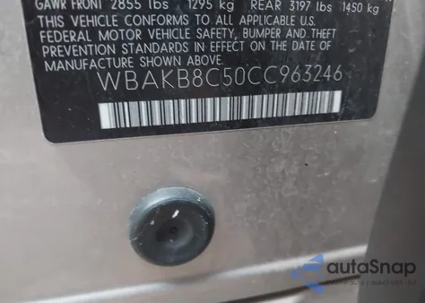 2012 BMW 750Li z USA, uszkodzony, nr VIN WBAKB8C50CC963246